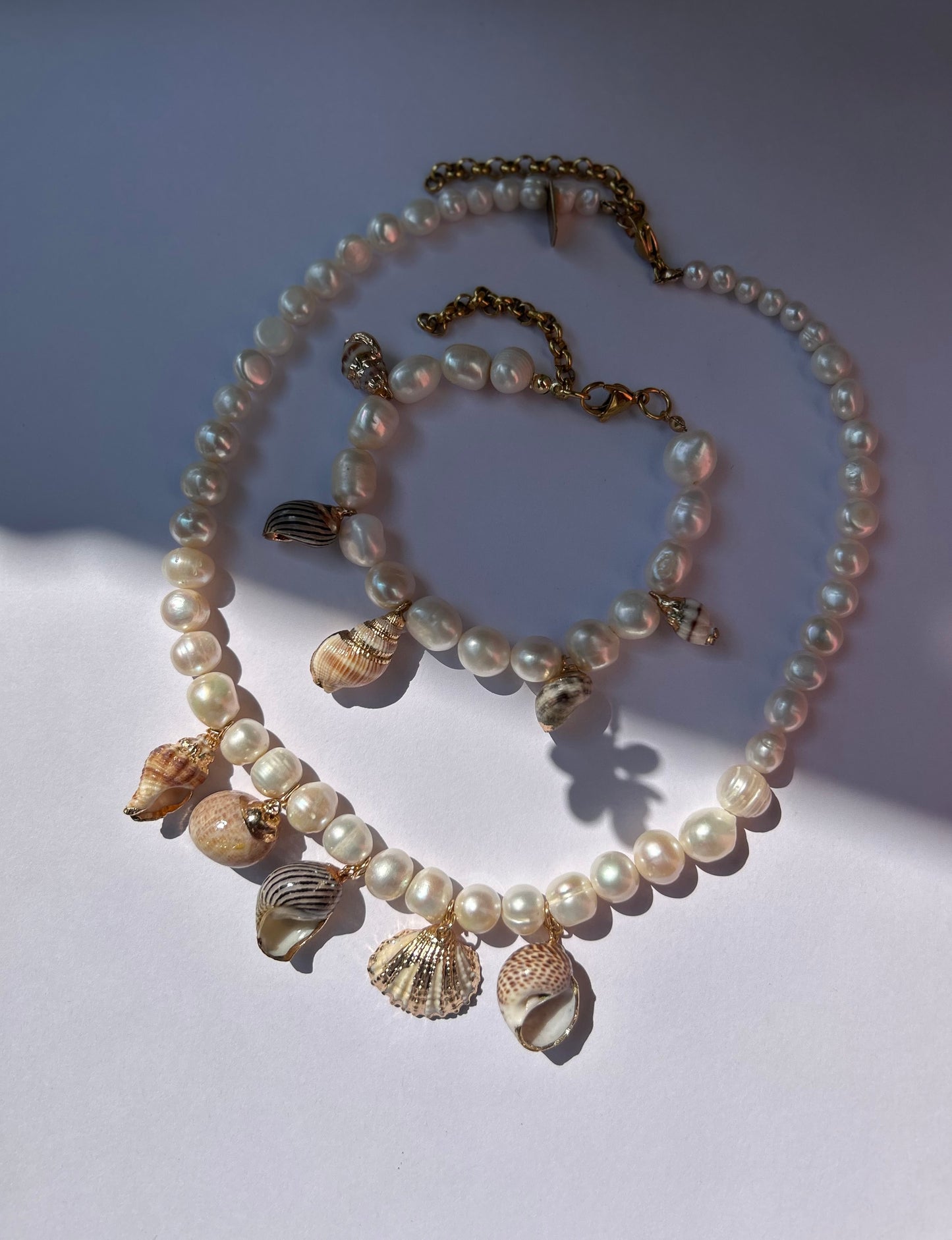 Mermaid Pearl Necklace and Bracelet