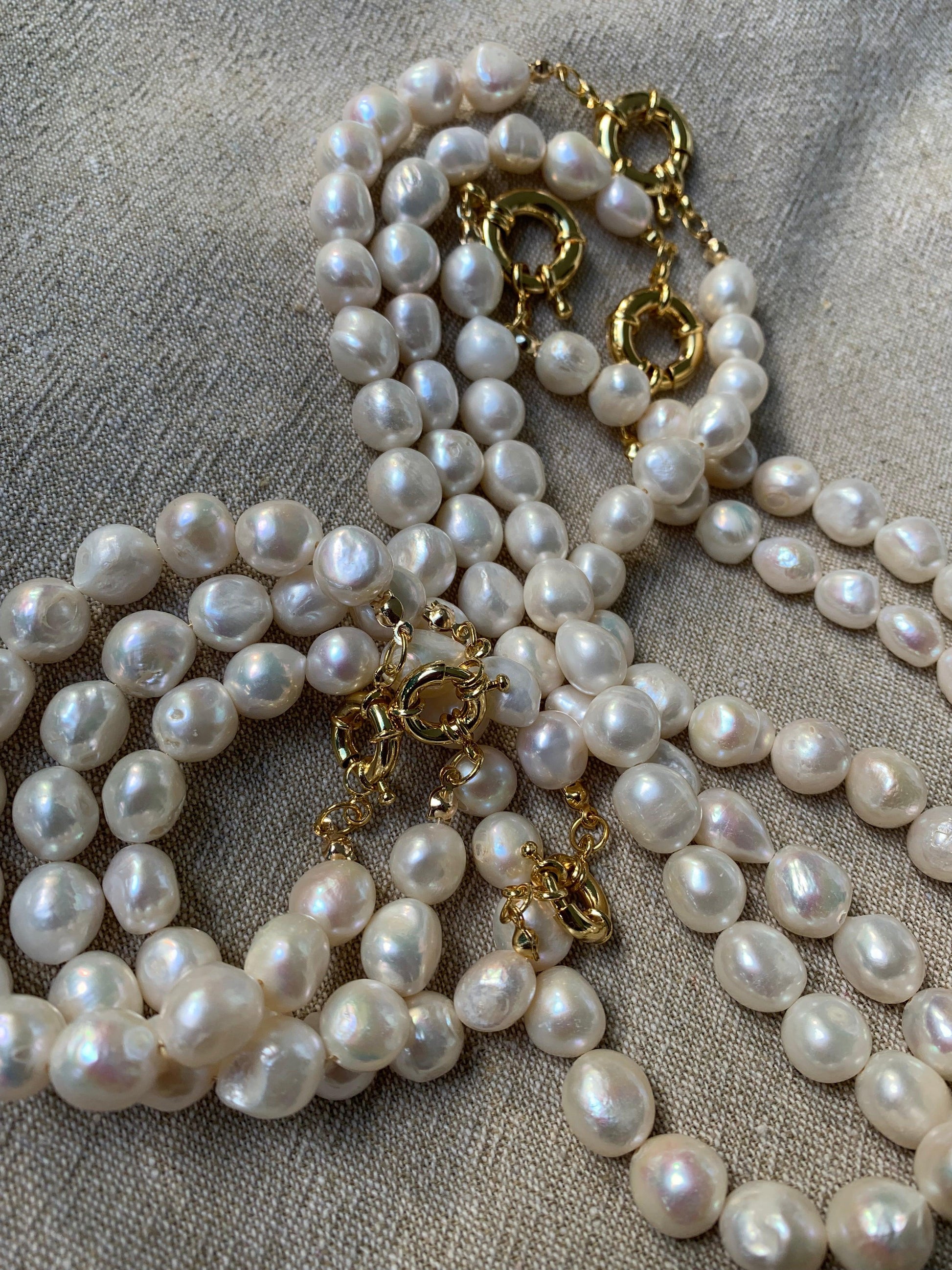 Pearl necklace made of authentic genuine pearls - littlehavanaarttowear
