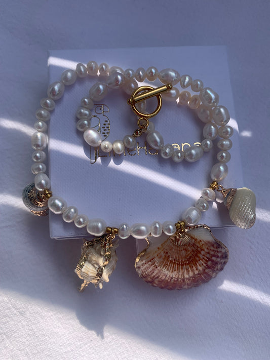 Mermaid Jewelry Necklace with Sea shells